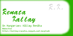 renata kallay business card